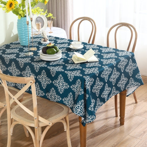 Blue Printed Table Cloth