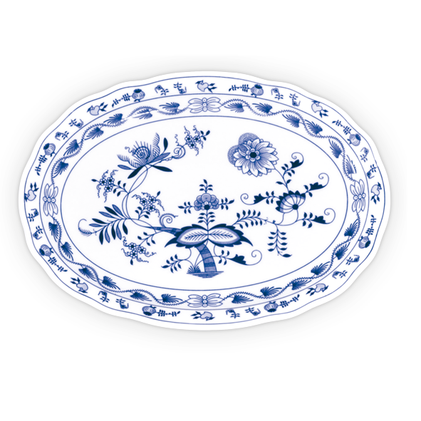 Onion Porcelain Oval Plate