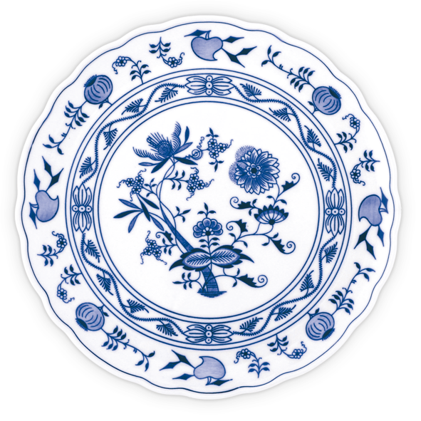 Onion Porcelain Footed Cake Plate