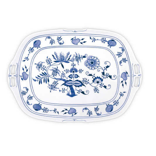 Onion Porcelain Square Tray with Handles