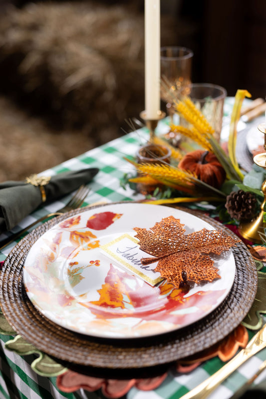 Fall Leaves Ceramic Plates