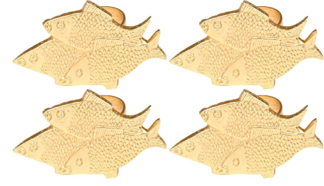 Gold Tropical Fish Napkin Rings