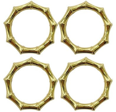 Gold Bamboo Napkin Rings