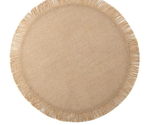 Boho Natural Jute with Fringe Placemats