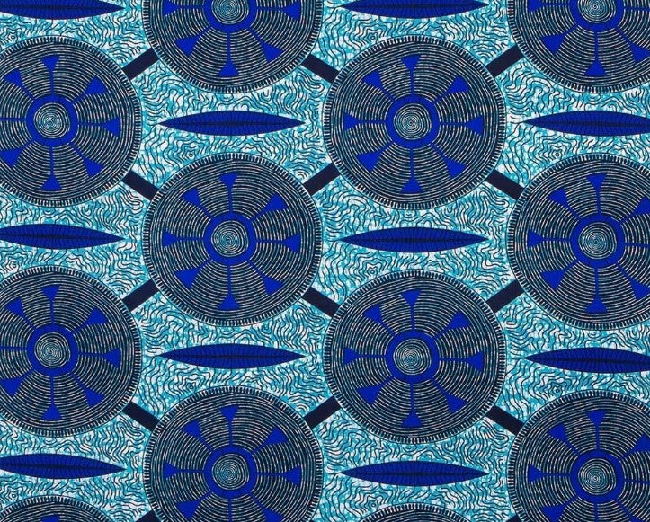 Blue Geometric Print Tablecloth