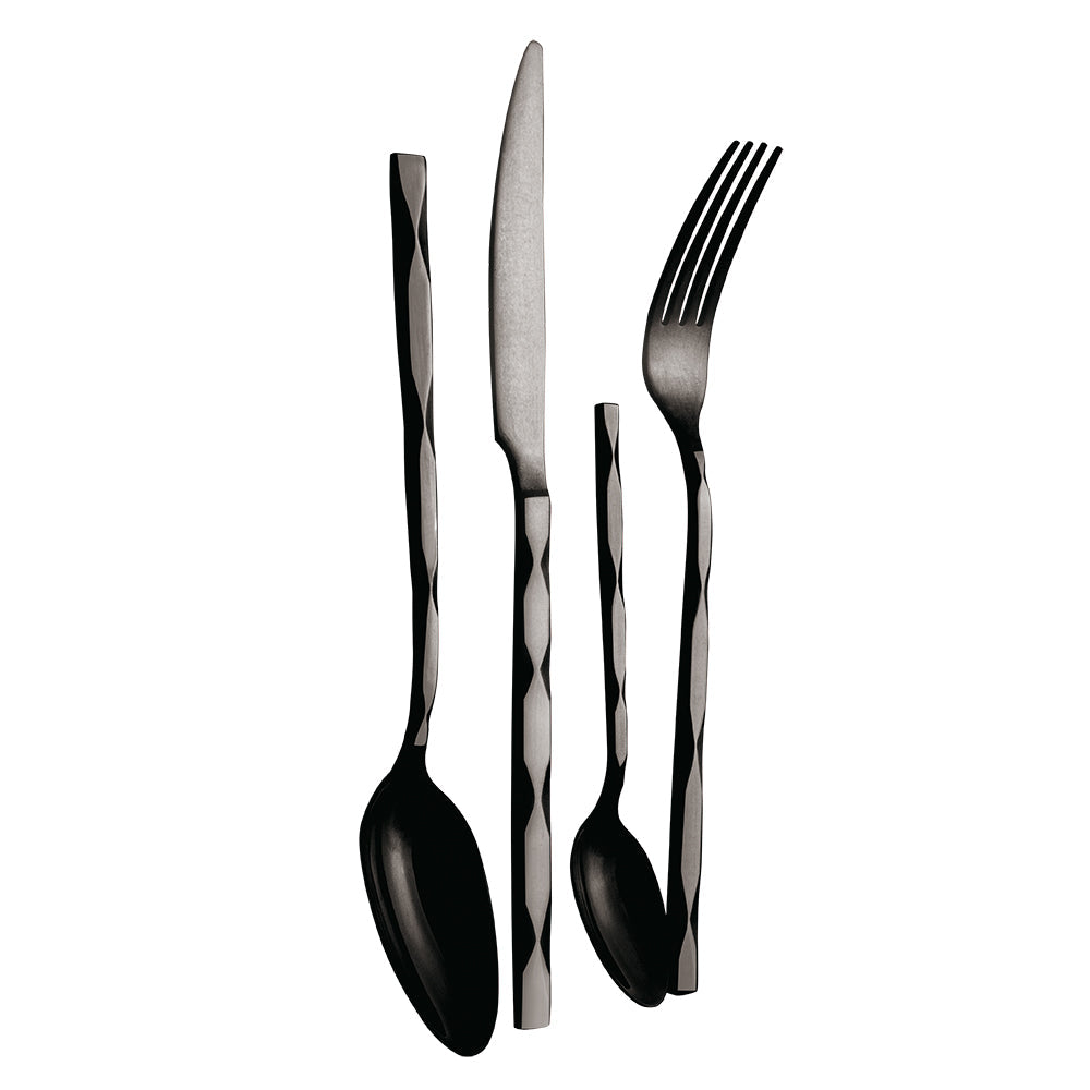 24-Piece Stainless Steel Satin Finish Cutlery Set, Rose Gold