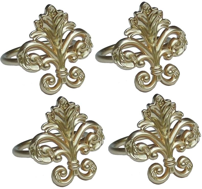 Fleur de Lis Napkin Ring Set
