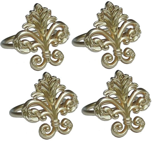 Fleur de Lis Napkin Ring Set
