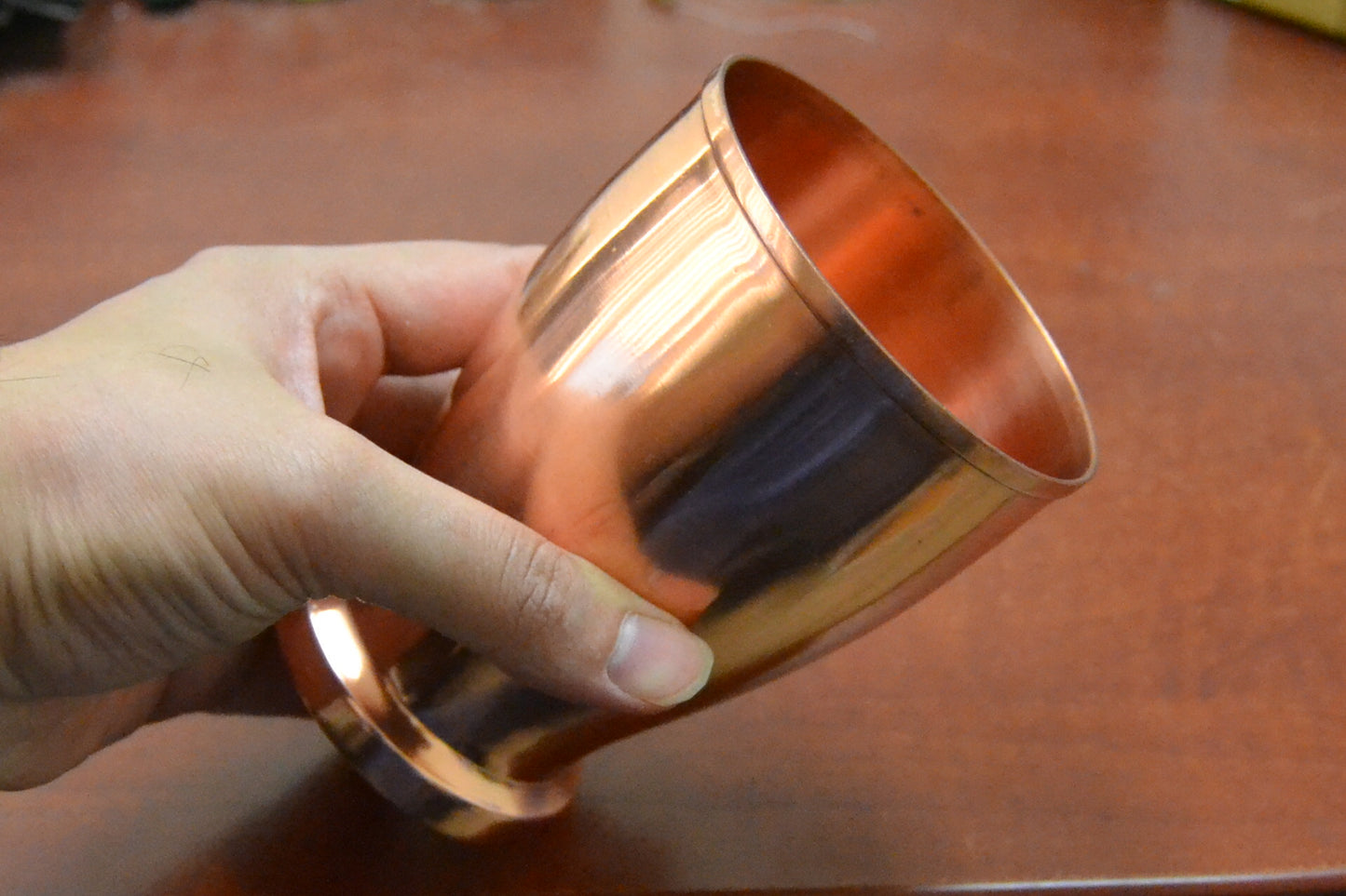 Copper Drinking Glass Cup
