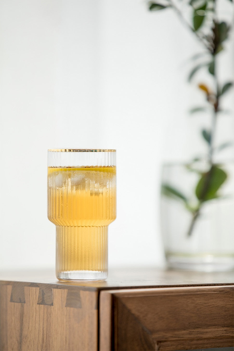 Crystal Gold-Rimmed Glass Set