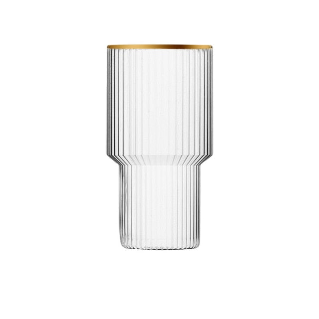 Crystal Gold-Rimmed Glass Set