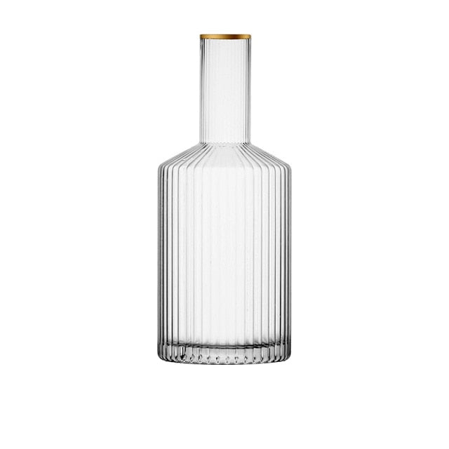 Crystal Gold-Rimmed Glass Set
